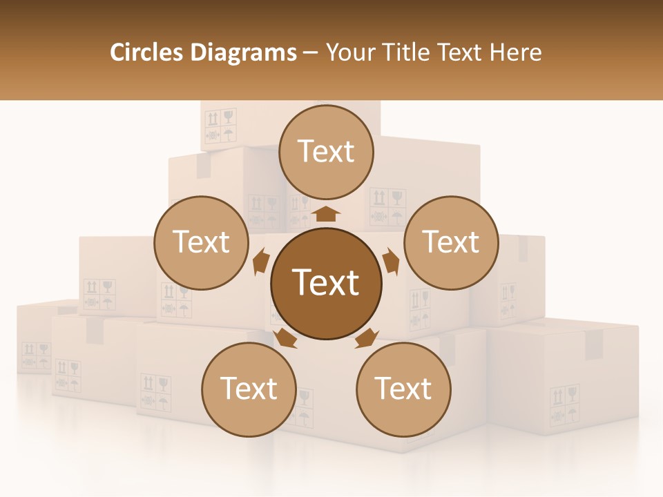 A Stack Of Boxes With A Name Of Presentation PowerPoint Template