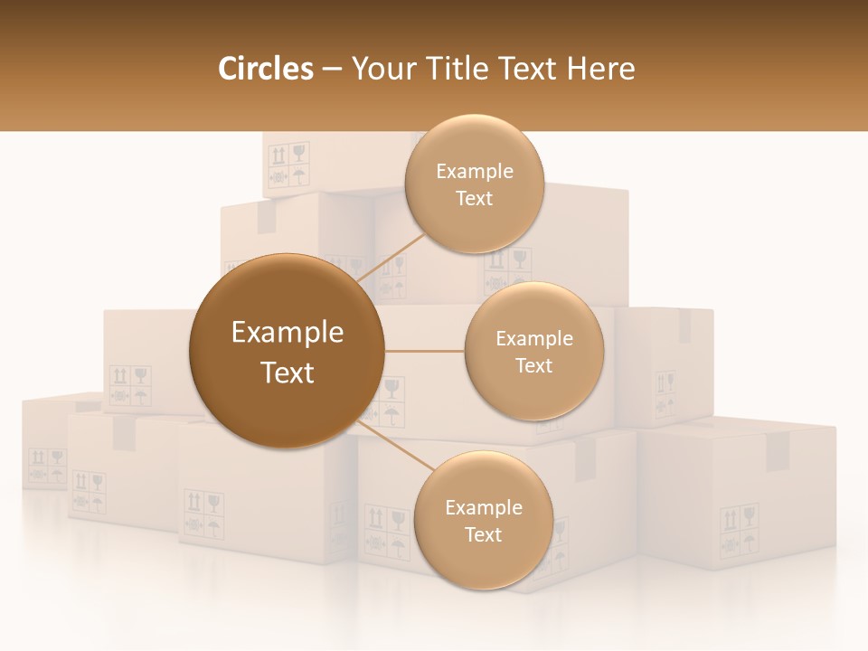 A Stack Of Boxes With A Name Of Presentation PowerPoint Template
