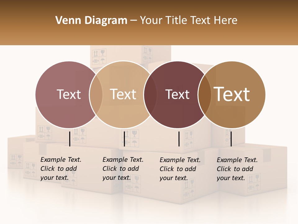 A Stack Of Boxes With A Name Of Presentation PowerPoint Template