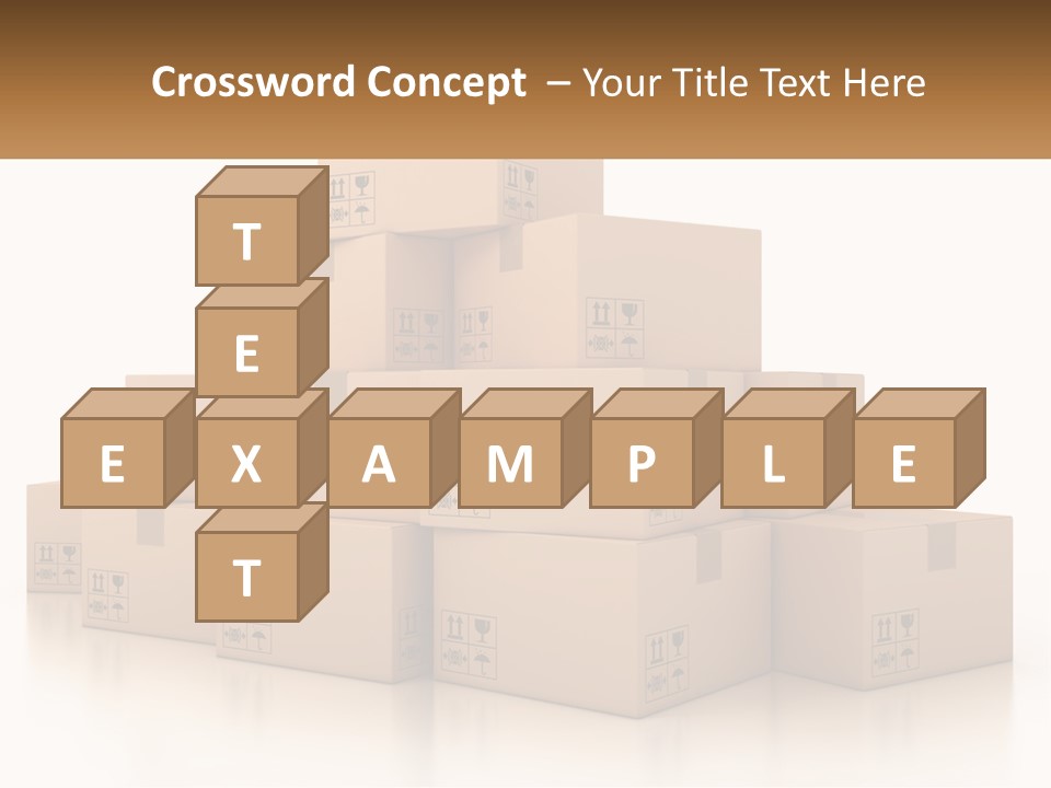 A Stack Of Boxes With A Name Of Presentation PowerPoint Template