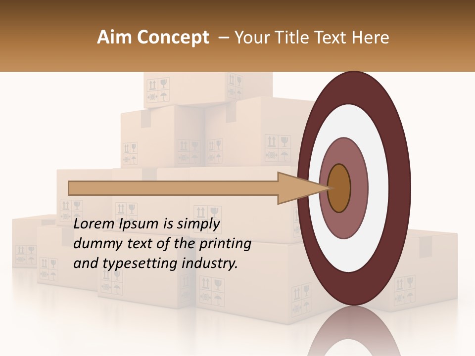 A Stack Of Boxes With A Name Of Presentation PowerPoint Template