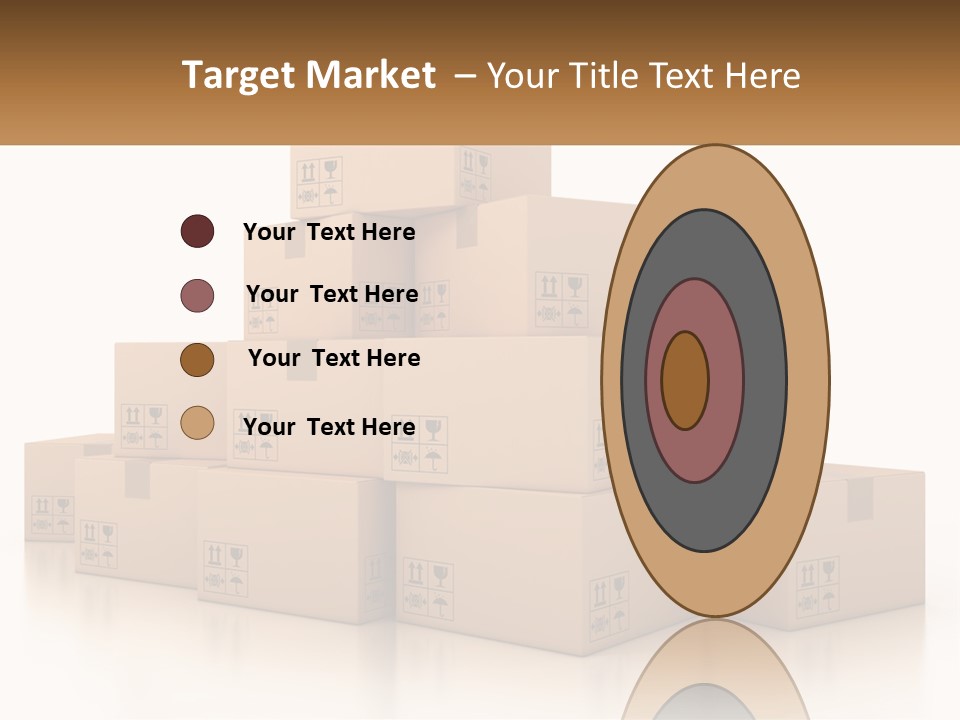 A Stack Of Boxes With A Name Of Presentation PowerPoint Template