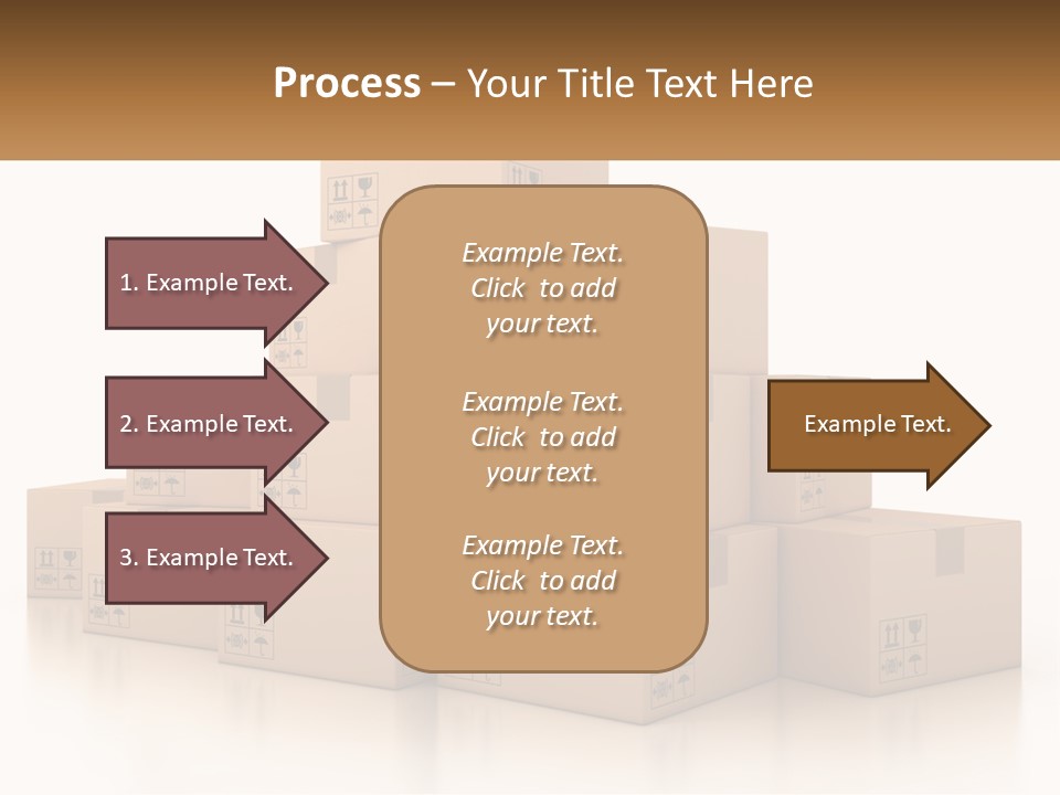 A Stack Of Boxes With A Name Of Presentation PowerPoint Template