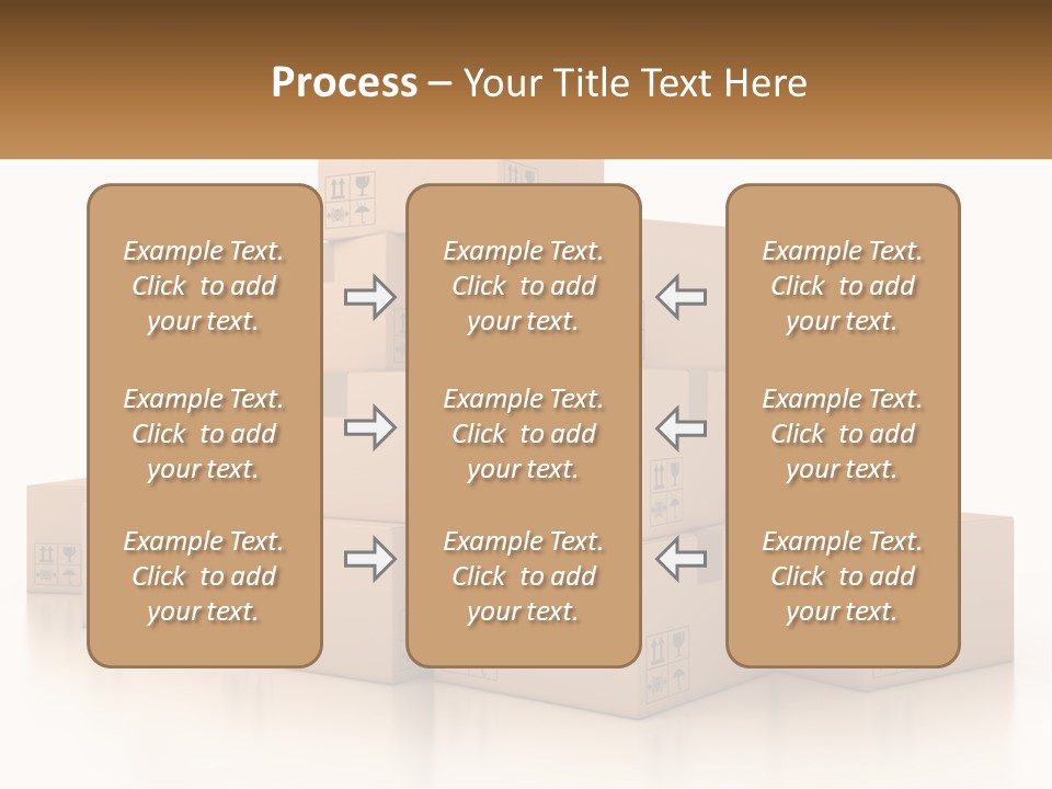 A Stack Of Boxes With A Name Of Presentation PowerPoint Template