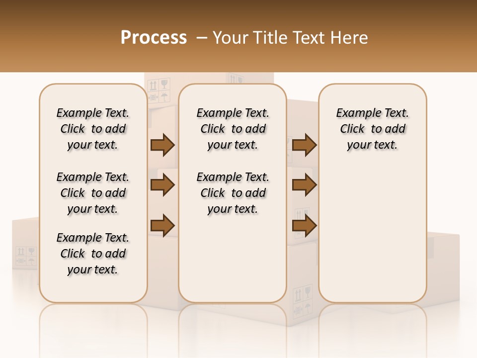 A Stack Of Boxes With A Name Of Presentation PowerPoint Template