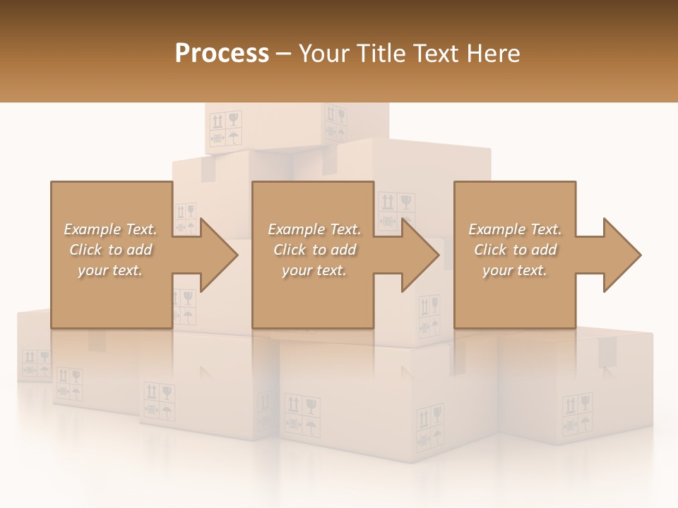 A Stack Of Boxes With A Name Of Presentation PowerPoint Template