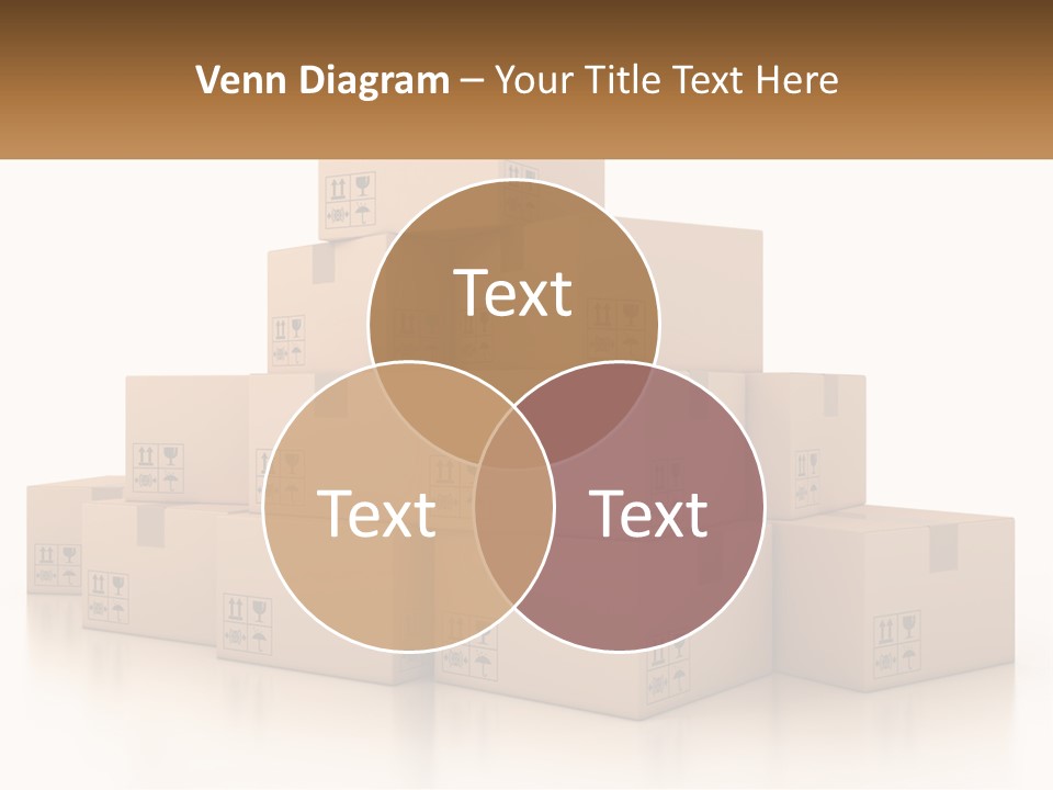 A Stack Of Boxes With A Name Of Presentation PowerPoint Template