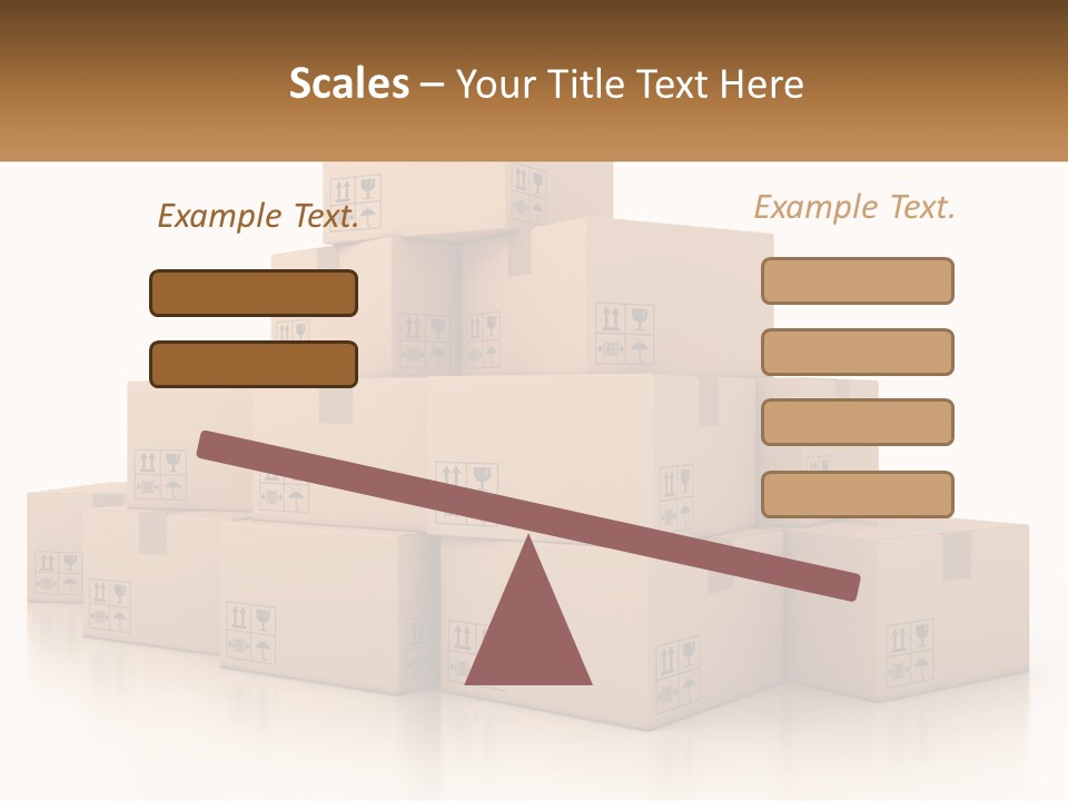 A Stack Of Boxes With A Name Of Presentation PowerPoint Template