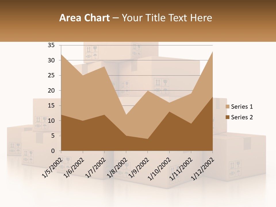 A Stack Of Boxes With A Name Of Presentation PowerPoint Template