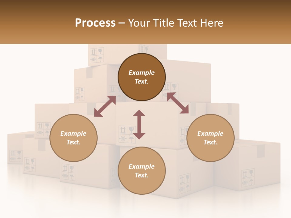 A Stack Of Boxes With A Name Of Presentation PowerPoint Template