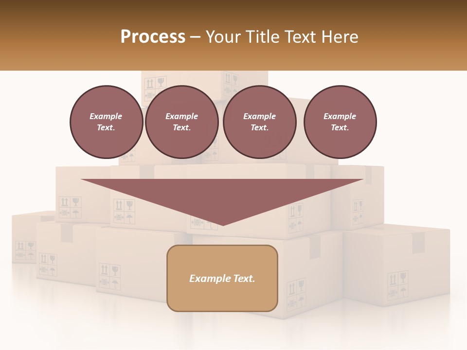 A Stack Of Boxes With A Name Of Presentation PowerPoint Template
