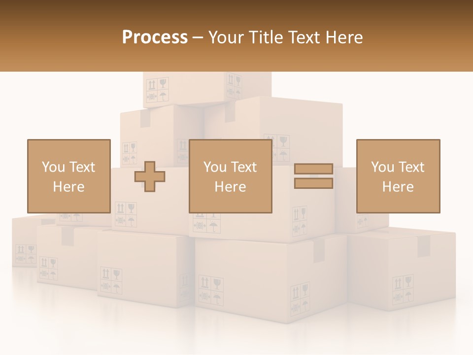 A Stack Of Boxes With A Name Of Presentation PowerPoint Template