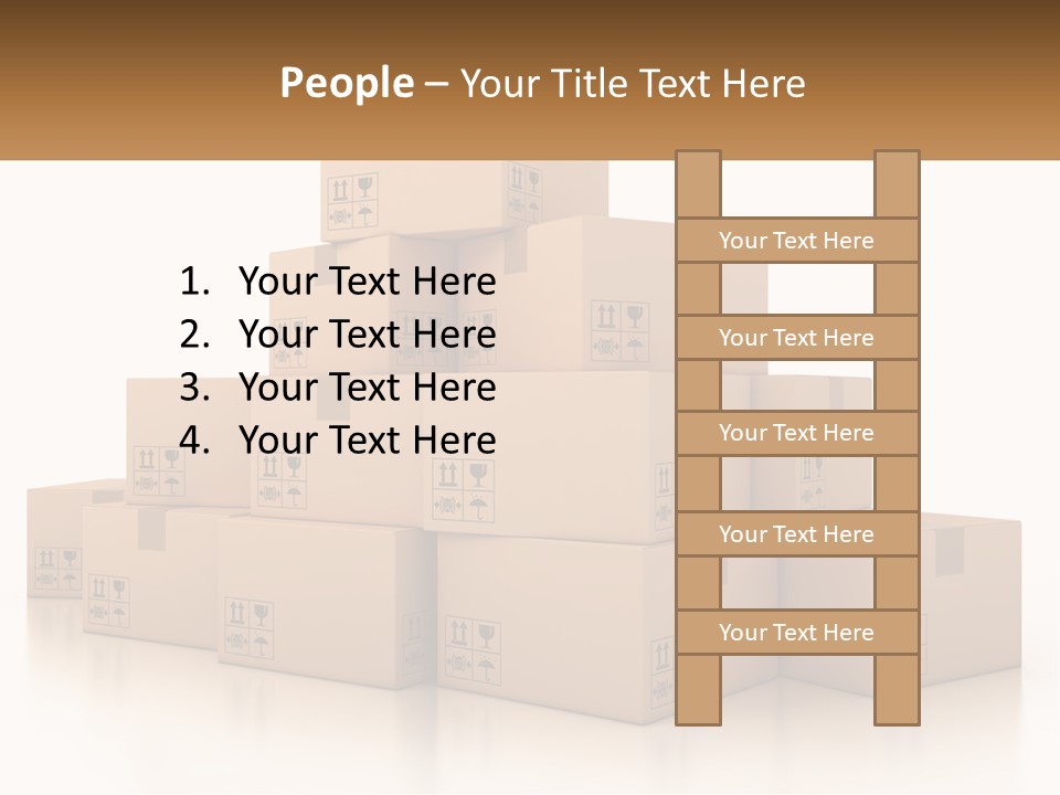 A Stack Of Boxes With A Name Of Presentation PowerPoint Template