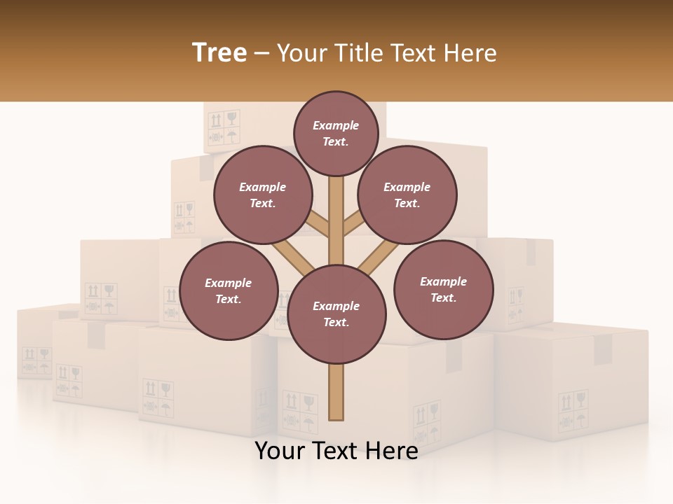 A Stack Of Boxes With A Name Of Presentation PowerPoint Template