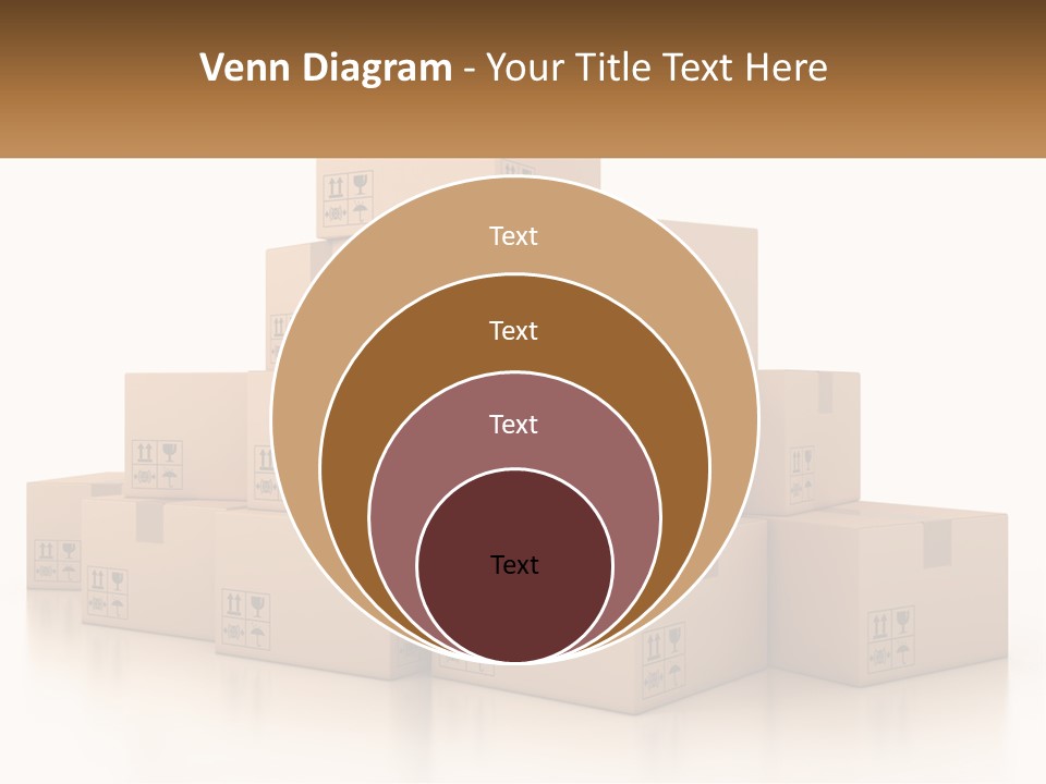 A Stack Of Boxes With A Name Of Presentation PowerPoint Template