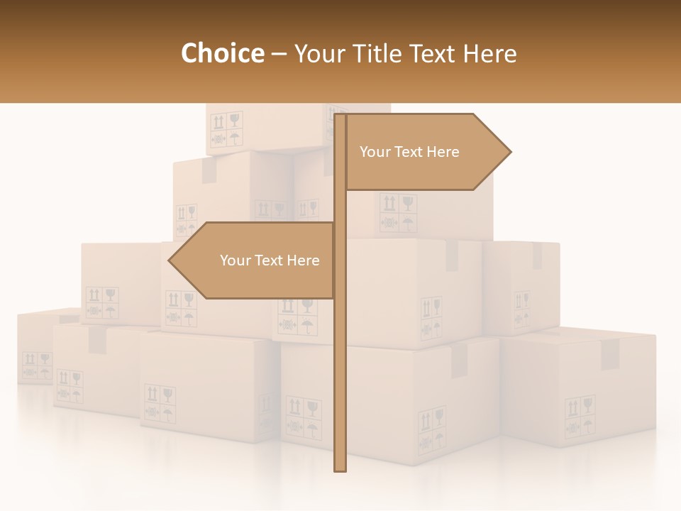 A Stack Of Boxes With A Name Of Presentation PowerPoint Template