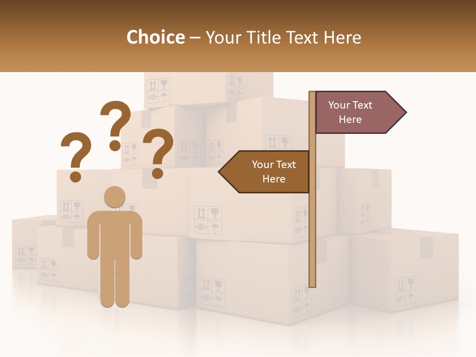 A Stack Of Boxes With A Name Of Presentation PowerPoint Template