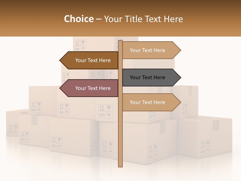 A Stack Of Boxes With A Name Of Presentation PowerPoint Template
