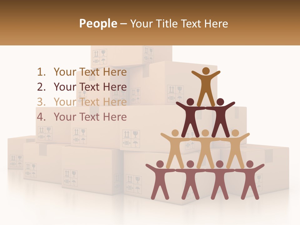 A Stack Of Boxes With A Name Of Presentation PowerPoint Template