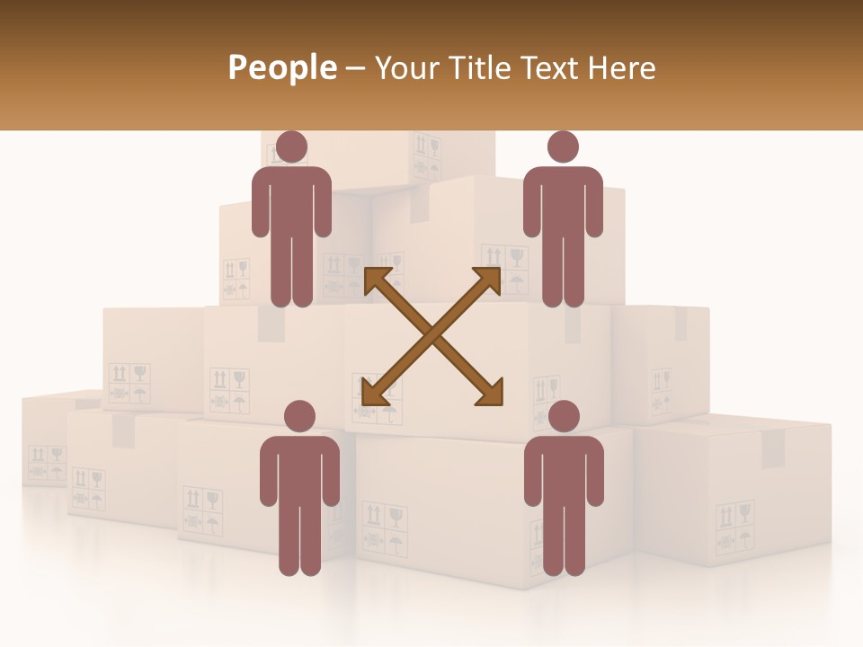 A Stack Of Boxes With A Name Of Presentation PowerPoint Template