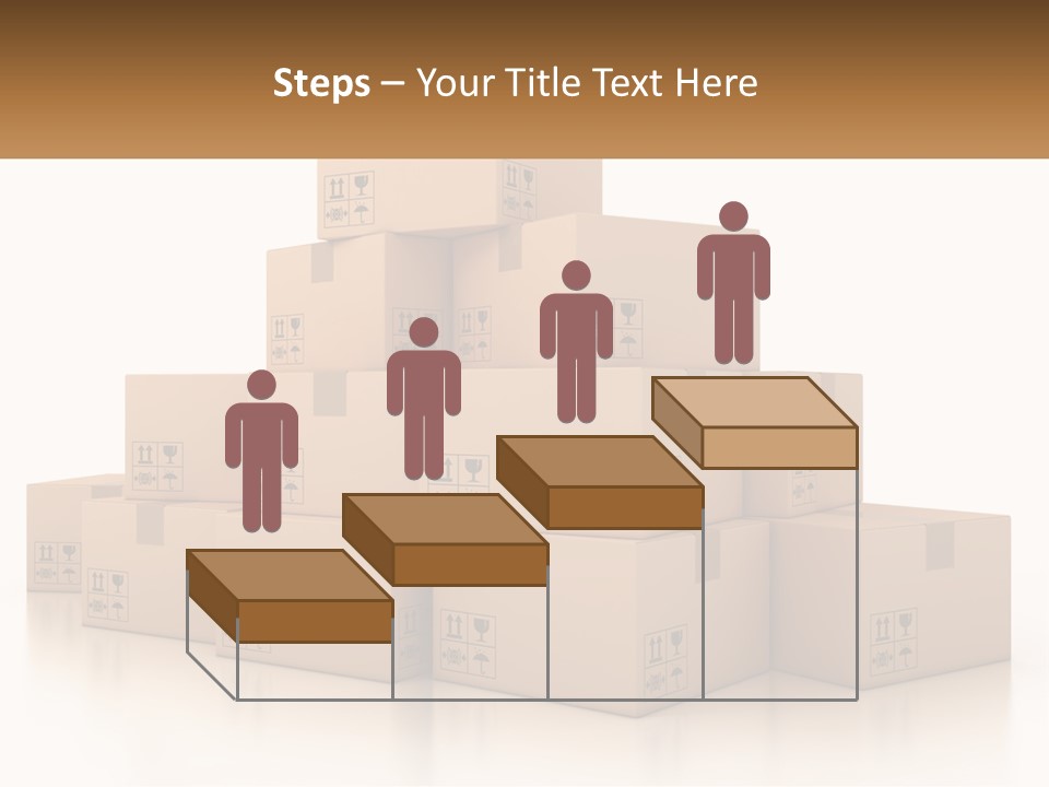 A Stack Of Boxes With A Name Of Presentation PowerPoint Template