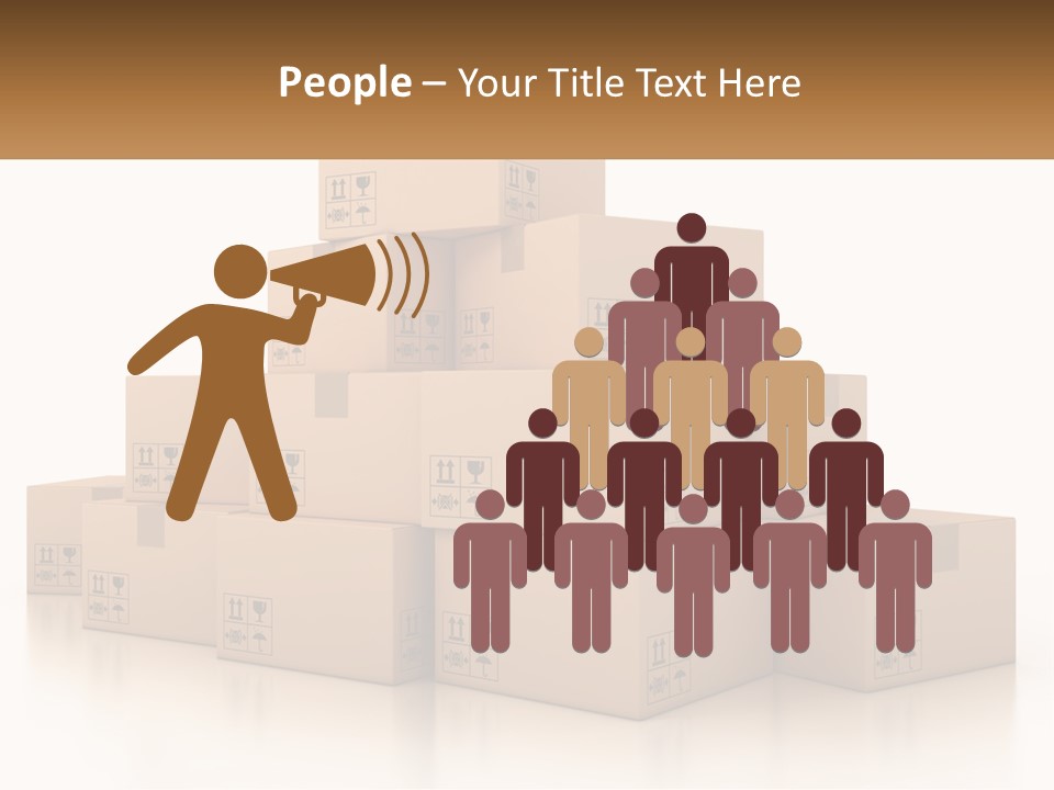 A Stack Of Boxes With A Name Of Presentation PowerPoint Template