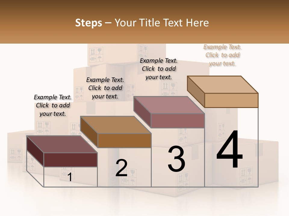 A Stack Of Boxes With A Name Of Presentation PowerPoint Template