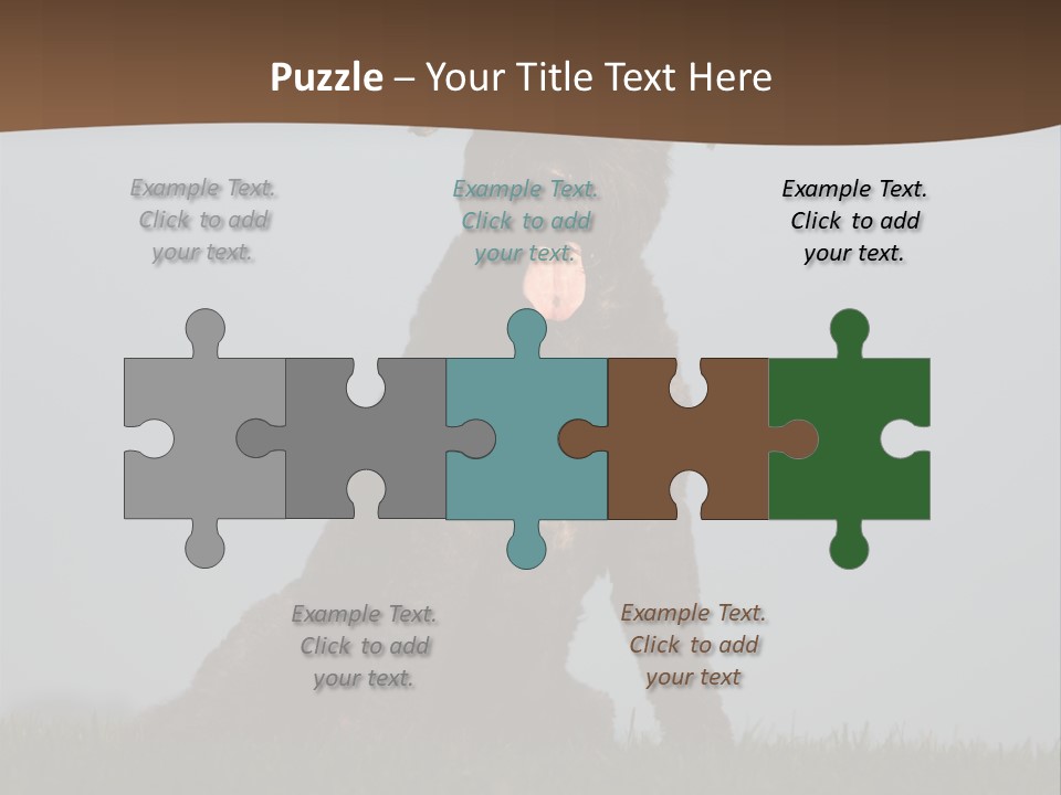 A Black Dog Sitting On Top Of A Lush Green Field PowerPoint Template