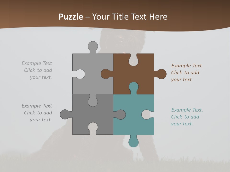 A Black Dog Sitting On Top Of A Lush Green Field PowerPoint Template