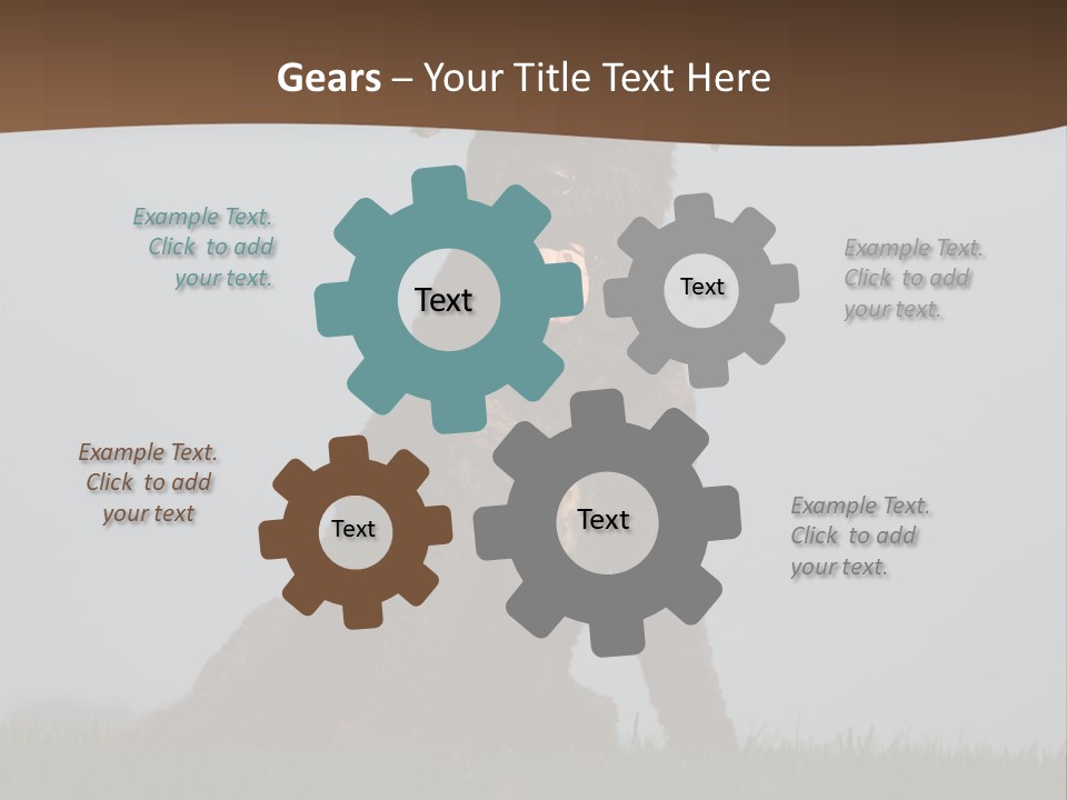 A Black Dog Sitting On Top Of A Lush Green Field PowerPoint Template