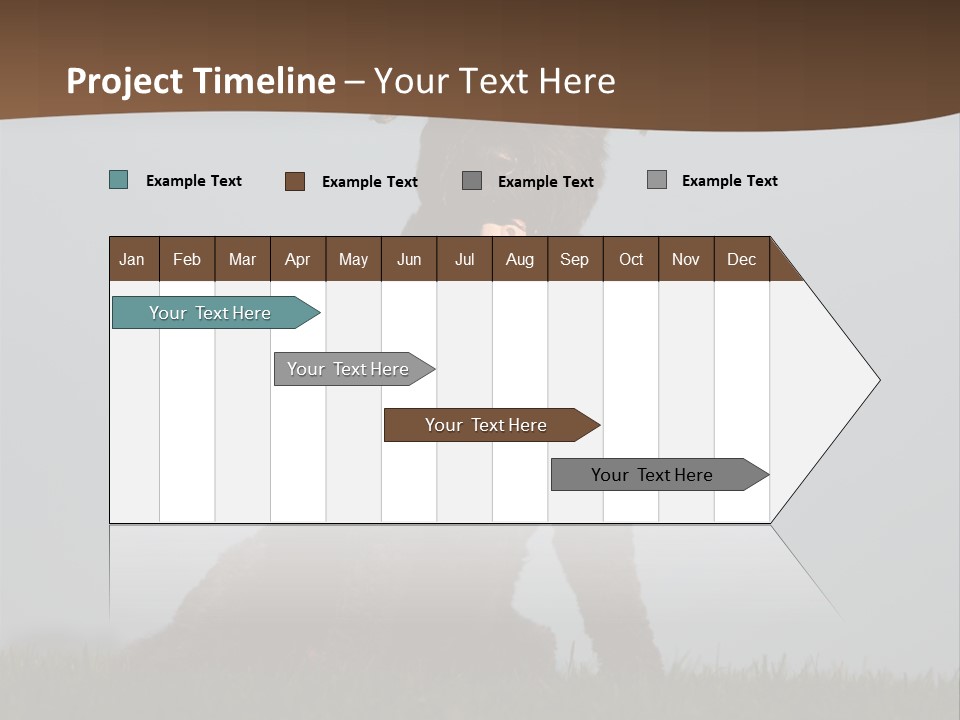A Black Dog Sitting On Top Of A Lush Green Field PowerPoint Template