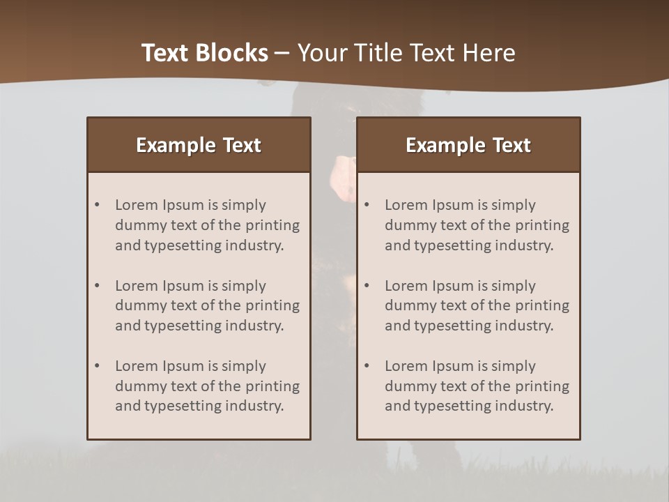 A Black Dog Sitting On Top Of A Lush Green Field PowerPoint Template