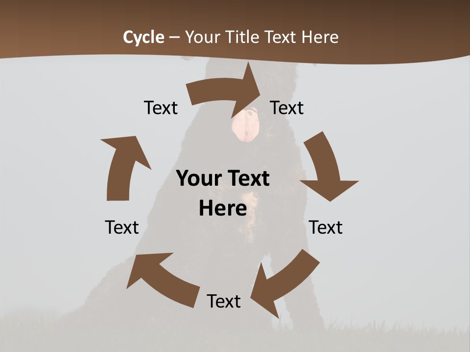 A Black Dog Sitting On Top Of A Lush Green Field PowerPoint Template