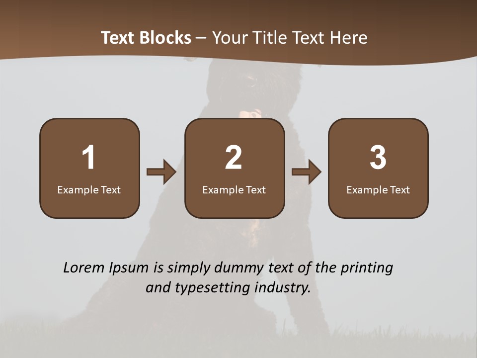 A Black Dog Sitting On Top Of A Lush Green Field PowerPoint Template
