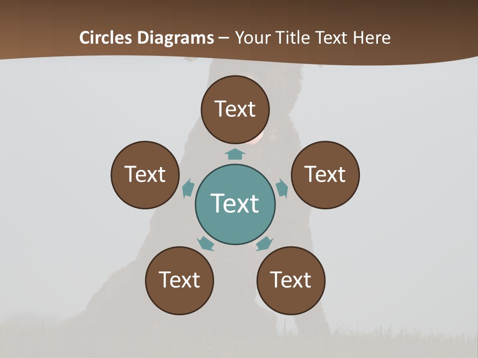 A Black Dog Sitting On Top Of A Lush Green Field PowerPoint Template