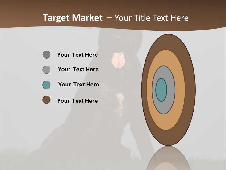 A Black Dog Sitting On Top Of A Lush Green Field PowerPoint Template