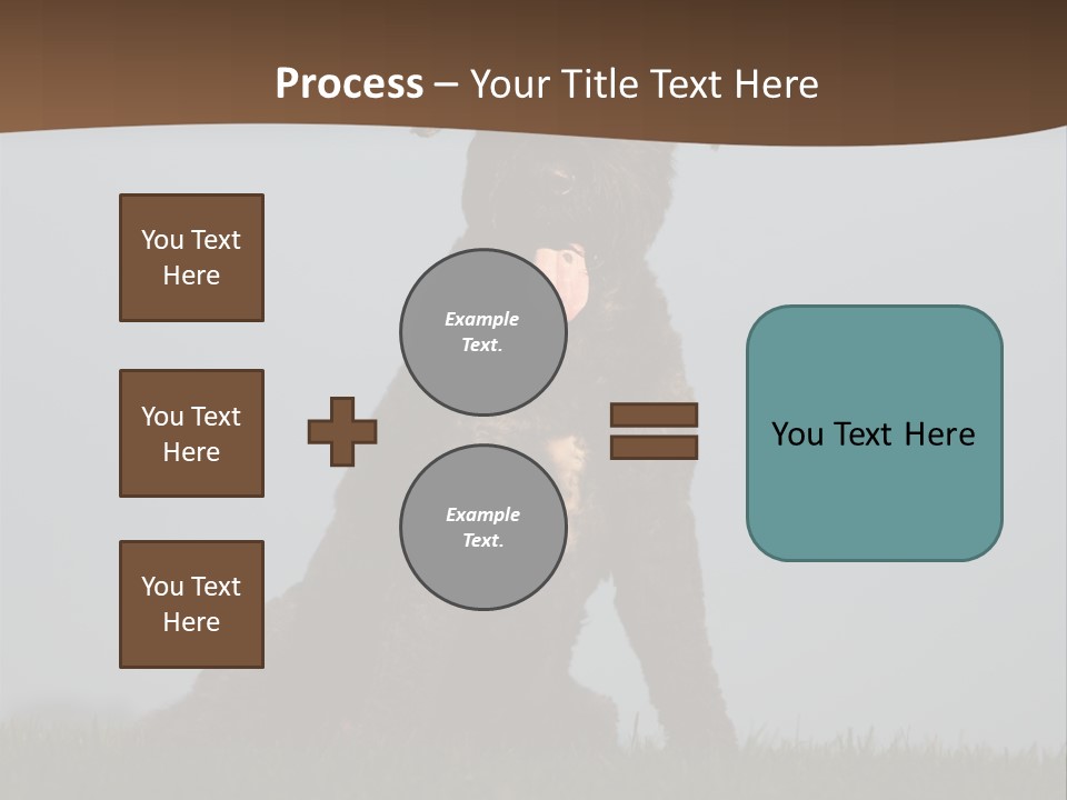 A Black Dog Sitting On Top Of A Lush Green Field PowerPoint Template