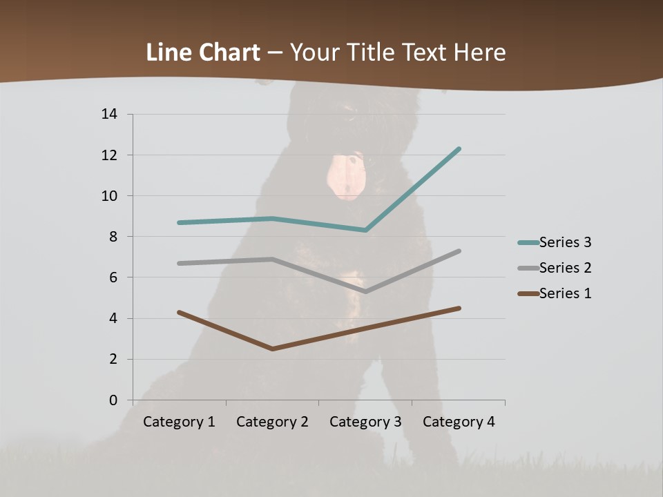 A Black Dog Sitting On Top Of A Lush Green Field PowerPoint Template