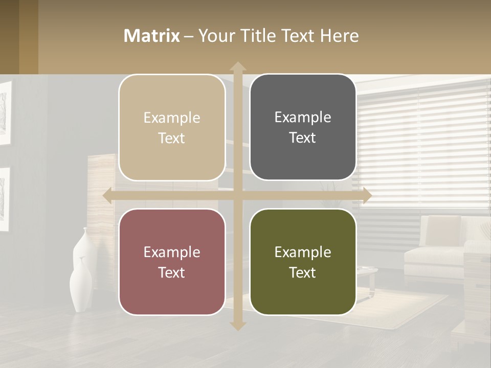 A Living Room With Furniture And A Tv PowerPoint Template