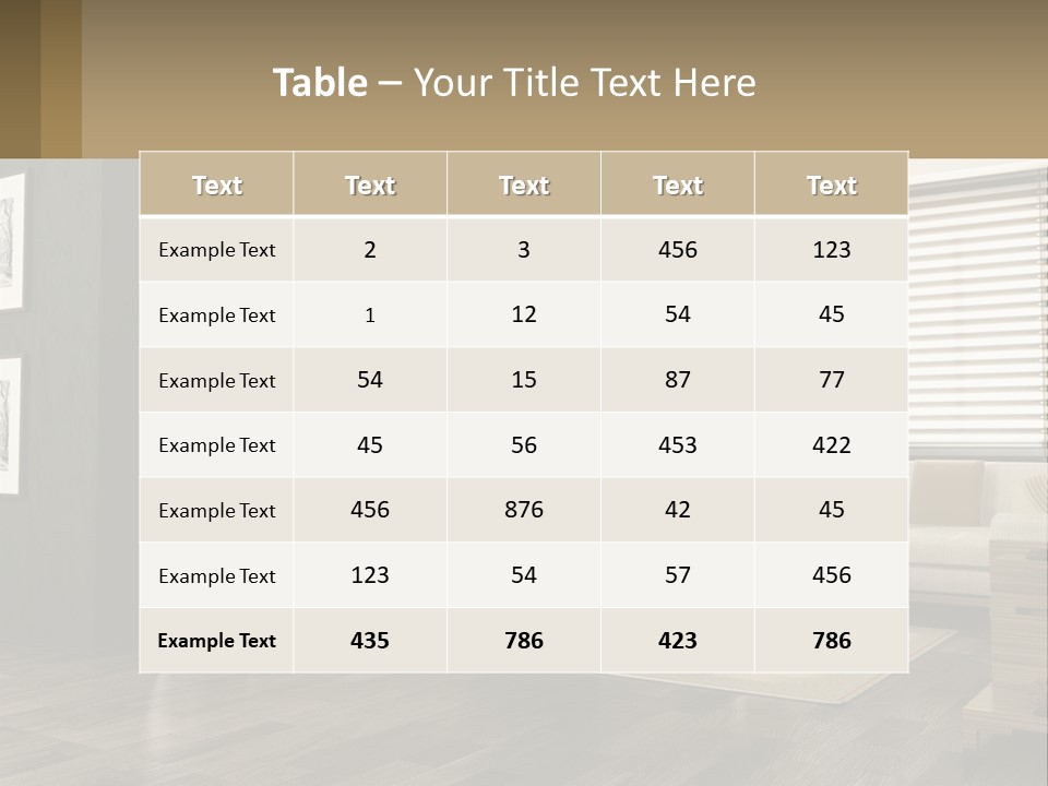 A Living Room With Furniture And A Tv PowerPoint Template
