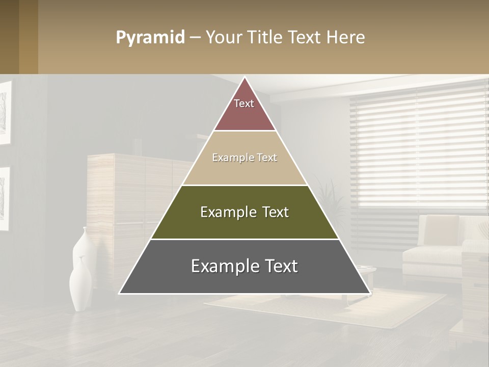 A Living Room With Furniture And A Tv PowerPoint Template