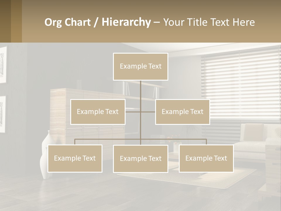 A Living Room With Furniture And A Tv PowerPoint Template