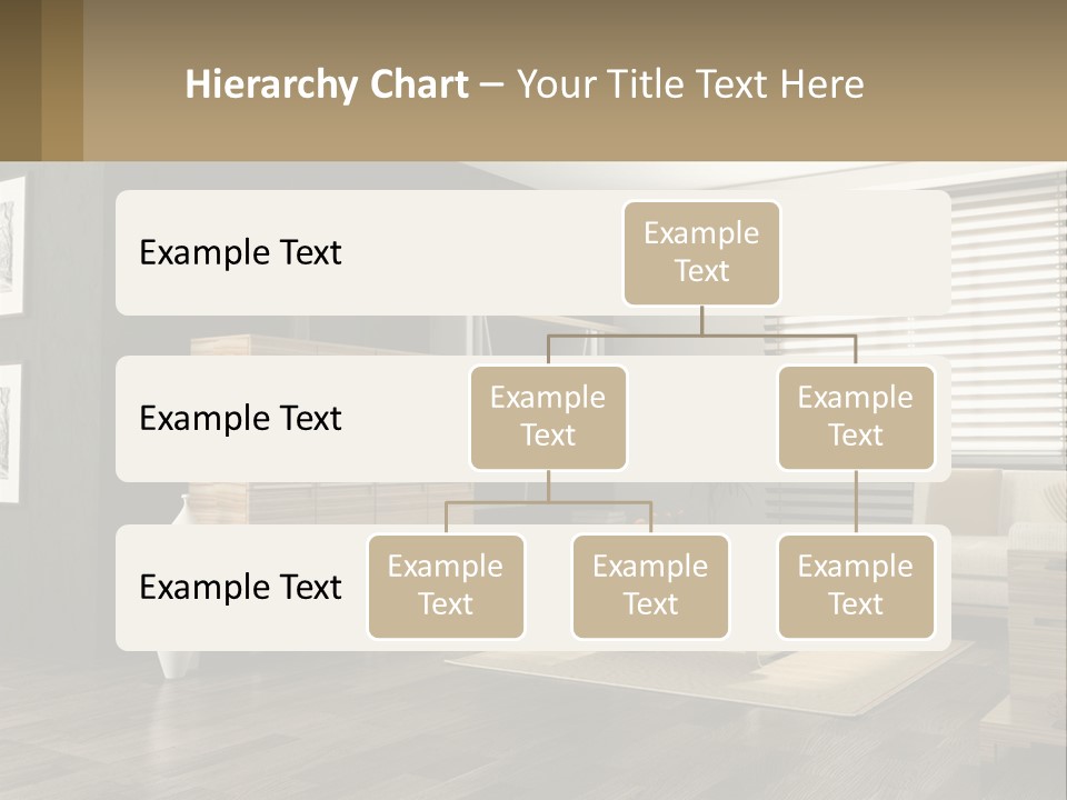 A Living Room With Furniture And A Tv PowerPoint Template