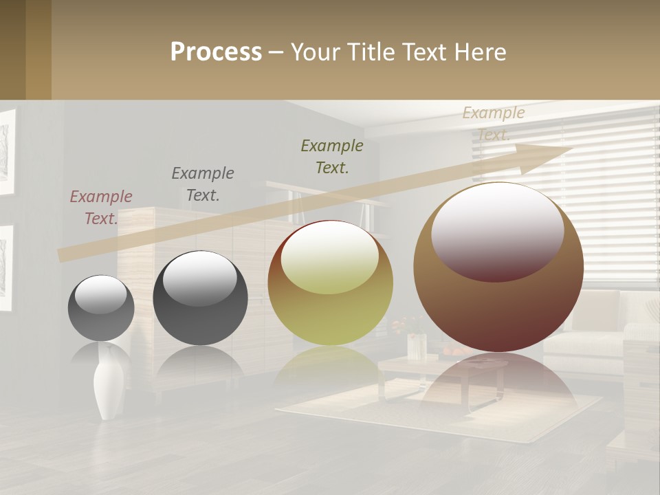 A Living Room With Furniture And A Tv PowerPoint Template