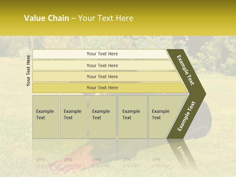 A Black And Brown Dog Laying On Top Of A Lush Green Field PowerPoint Template