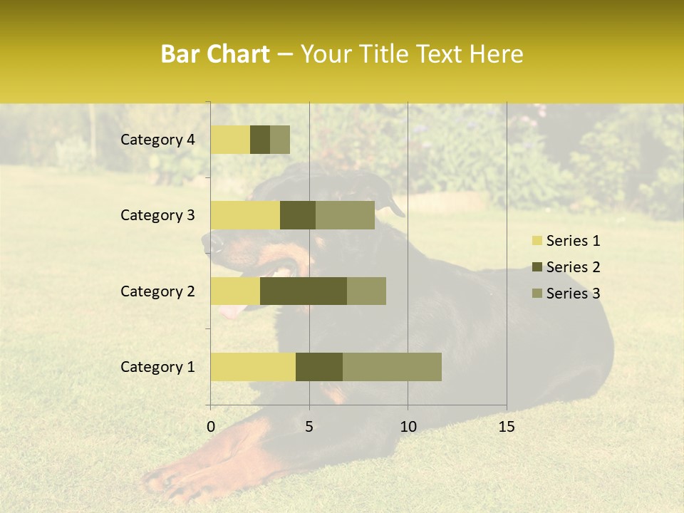 A Black And Brown Dog Laying On Top Of A Lush Green Field PowerPoint Template
