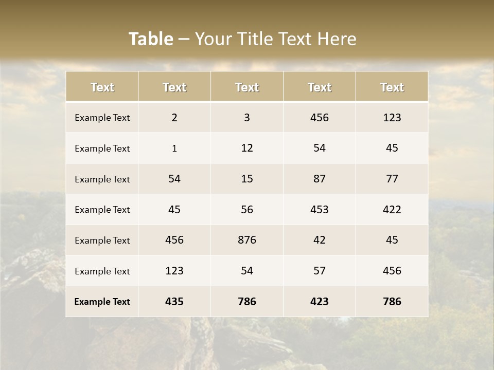 A Picture Of A Sunset Over Some Rocks PowerPoint Template