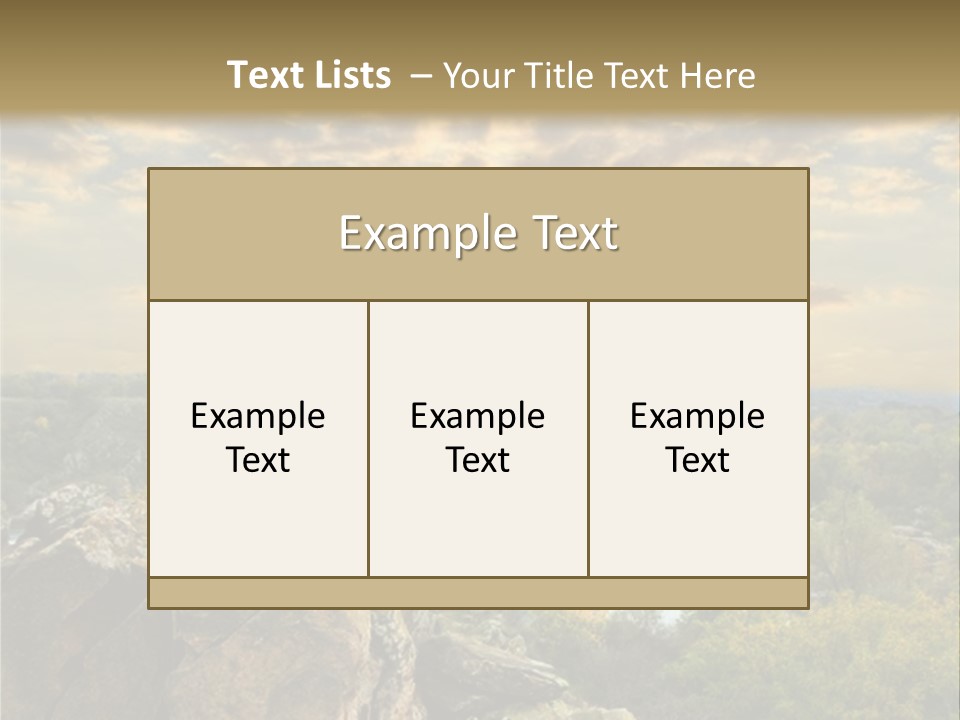 A Picture Of A Sunset Over Some Rocks PowerPoint Template