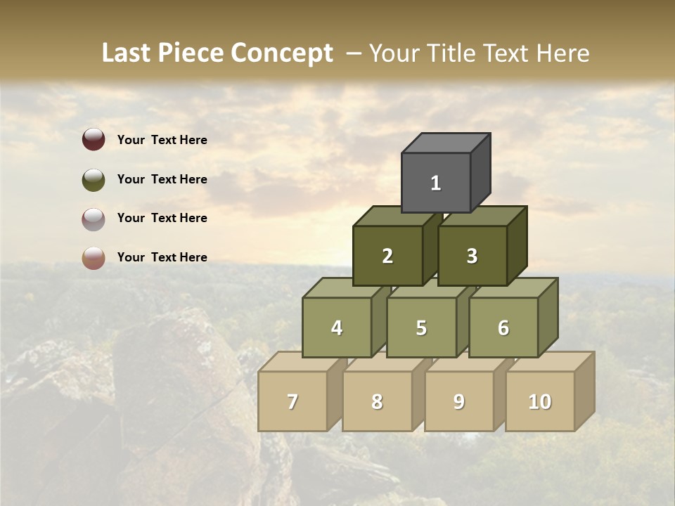A Picture Of A Sunset Over Some Rocks PowerPoint Template