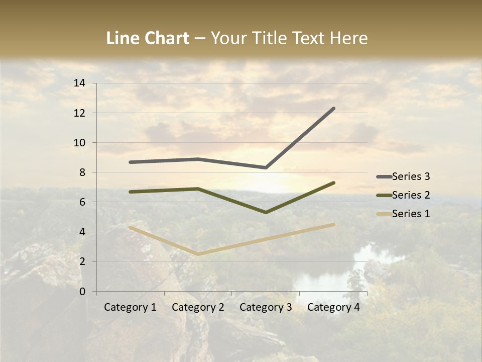 A Picture Of A Sunset Over Some Rocks PowerPoint Template